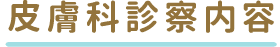 皮膚科診察内容
